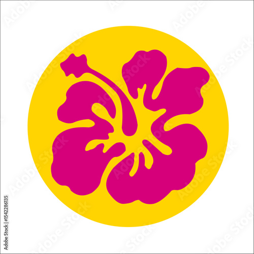 LOGOS MARCA ISOTIPO VERANO HIBISCUS