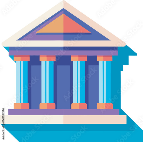 vector illustration of a Greek temple