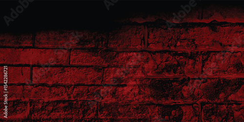 Dilapidated building texture in a haunting red, reflecting the passage of time and an intriguing sense of mystery within the darkness.
