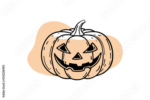 jack o lantern pumpkin outline for halloween decor