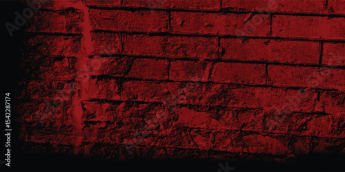 Monochrome red photograph of a stone wall, emphasizing its form, shadows, and the interplay of light on its rugged surface.
