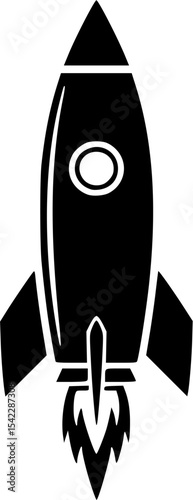 Space Rocket icon vector. Space Craft illustration sign. Shuttle symbol or logo.
