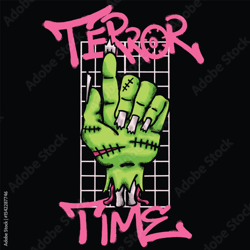 Zombie Hand for streetwear illustration