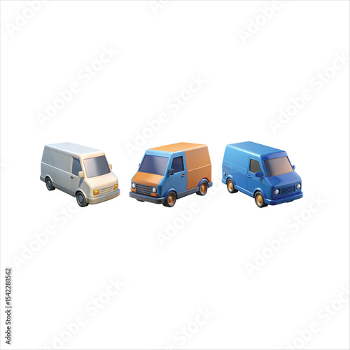 Toy model car isolated on white background, perfect for illustrating delivery and transport concepts