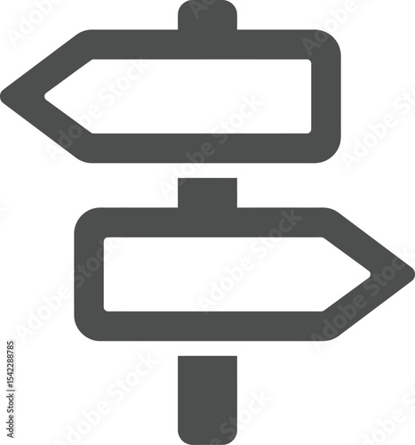 Directional Signpost Icon  Guidance, Choice, Direction, Path, Decision