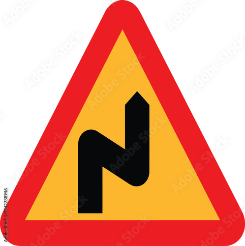 Double Bend Warning Road Sign Essential Safety for Drivers