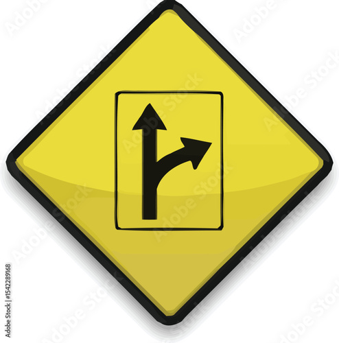 Merge Lane Ahead Driving Safety and Road Sign Awareness