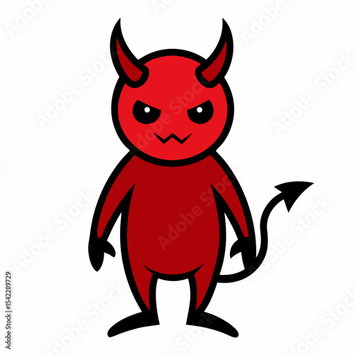 Cute cartoon devil character illustration