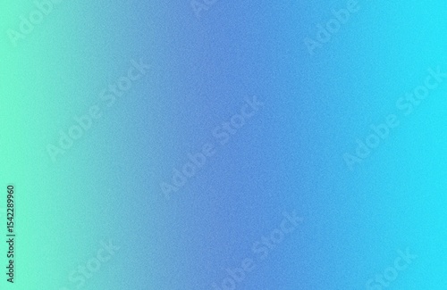 Blue green grainy color gradient background teal turquoise glowing noise texture poster backdrop designm copy space.