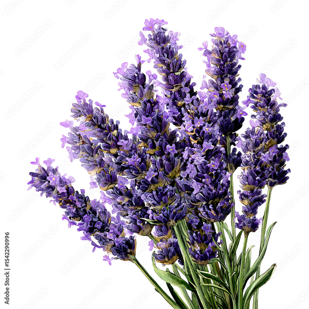 Fototapeta premium lavender drawing png