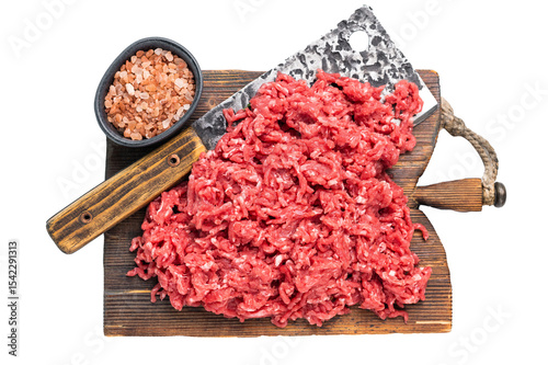 Raw mince ground meat also named forcemeat