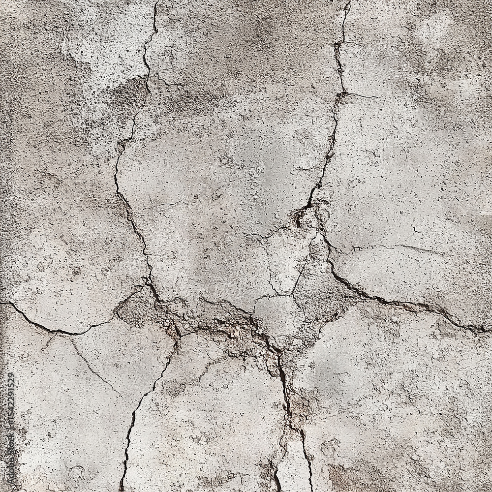 Obraz premium Detailed close up texture of a cracked and weathered concrete surface