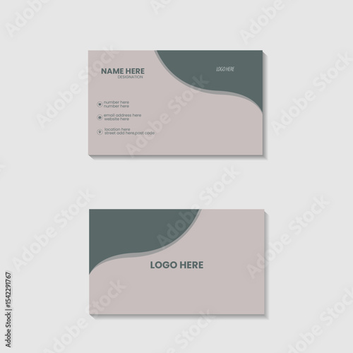 Corporate and Clean green business card layout
