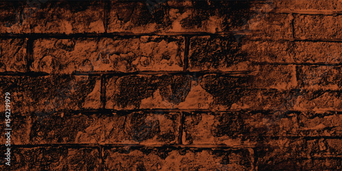 Unevenly colored wall surface with a dominant reddish-brown hue, adding a complex and painterly quality to the texture with a gradient.
