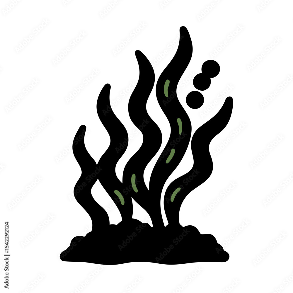 Obraz premium vector illustration of a seaweed 