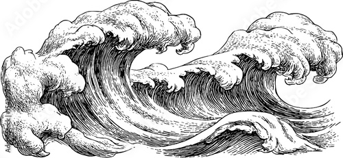 Intricate typographic wave and curl design for creative projects