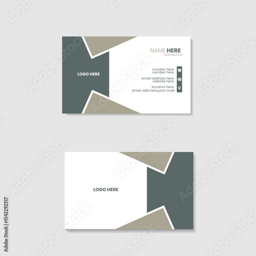 Colorful Geometric Business Card Layout 