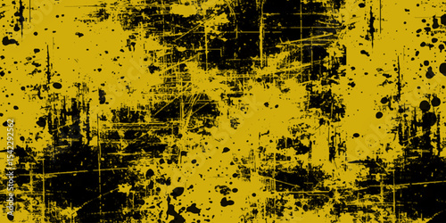 Abstract background with black and yellow grunge  texture with dark scratches A black and yellow grunge abstract texture background