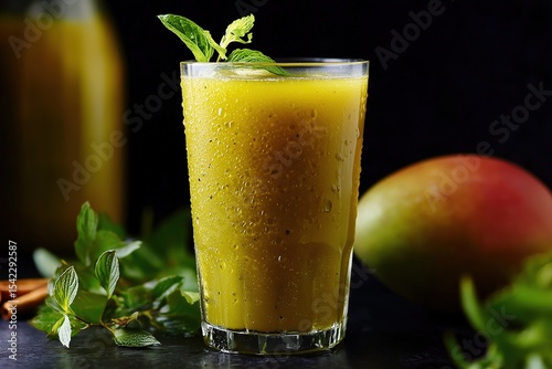 Aam Panna in Glass with Mint and Ice for Summer Editorial Features
