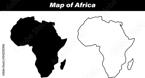  Map of Africa Silhouette and Outline