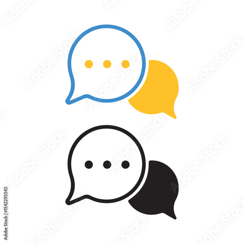 colorful chat bubbles vector