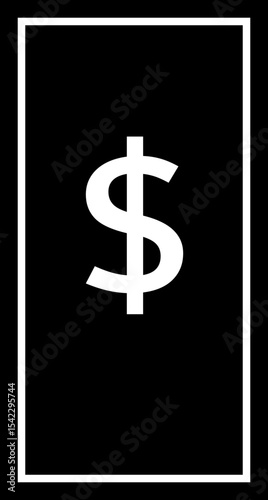 Banknote black silhouette.
Simple shape Banknote icon vector Isolated.
Transparent background. SVG file.