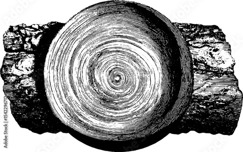 Vintage woodgrain texture with engraving style for artistic and design projects