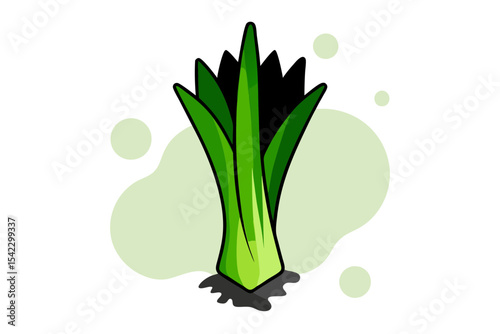 Simple Leek Vegetable Drawing