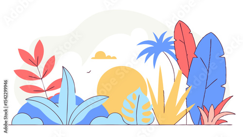 Vibrant Jungle Escape with Lush Tropical Foliage