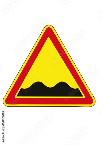 double speed breaker road sign1