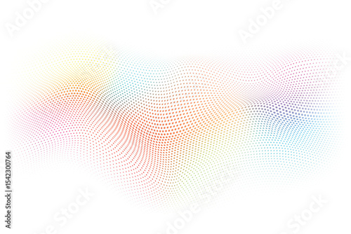 Light Color Gradient Halftone Dots Grunge Wide Background, Isolated on white background, Attractive and futuristic