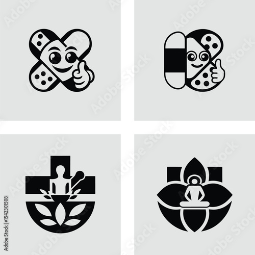 Healing Hands Wellness Logo Designs for Healthcare and Holistic Practices