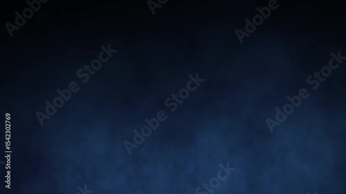 Moving blue smoke or fog on black background loop