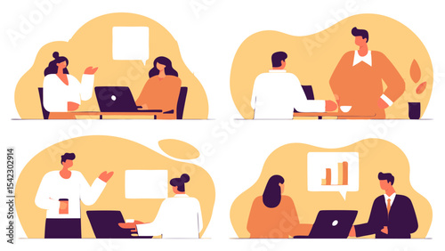 Dynamic Business Scenarios Featuring Male Professionals