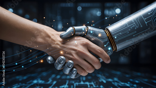 Human handshaking with a robotic hand artificial intelligence