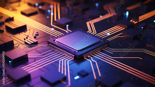 Central processing unit on circuit board