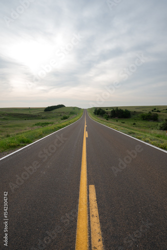 Single lane road in north central Nebraska