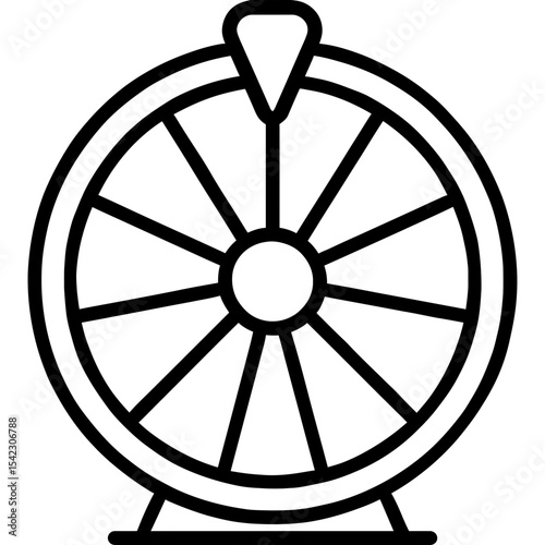 Member benefits wheel outline icon vector
