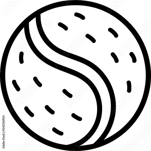 Pet toy ball outline icon vector