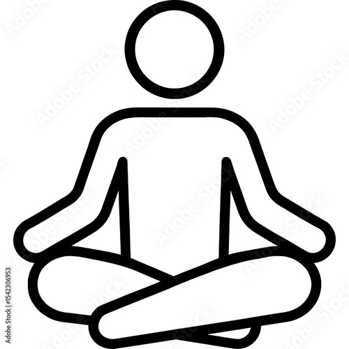 Simple vector design of yoga lotus pose