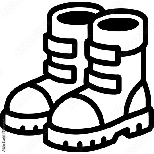 Space boots outline icon vector
