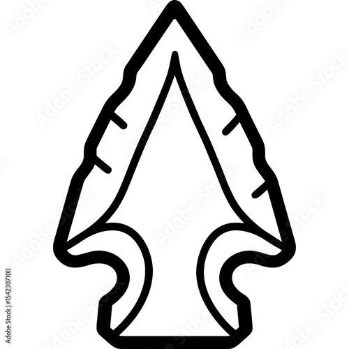 Bold outline arrowhead vector design