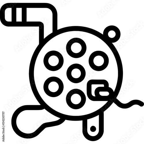 Cave diving reel outline icon vector