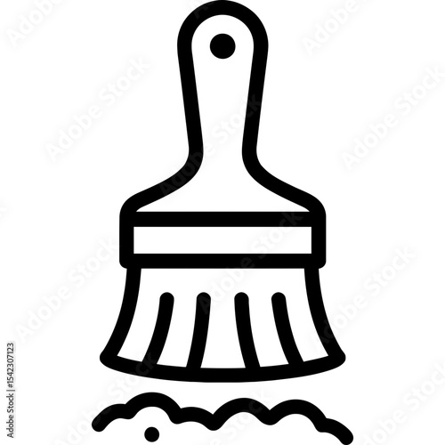 Clean icon of archaeological brush tool