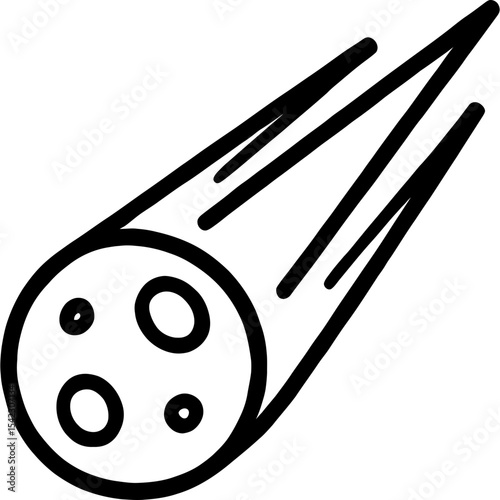Comet outline icon vector