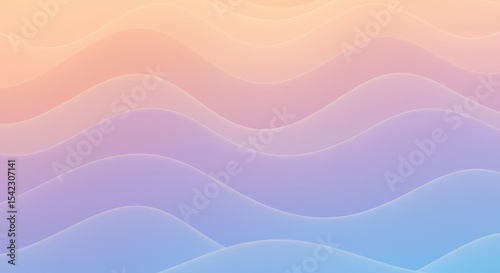 Dreamy Pastel Gradient Abstract Waves Background Art Design