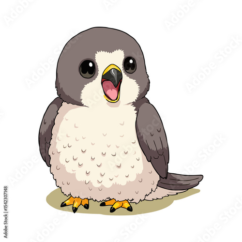 Cute Baby Falcon Clipart 05