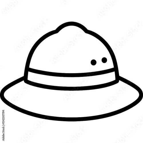 Minimalist archaeologist hat icon