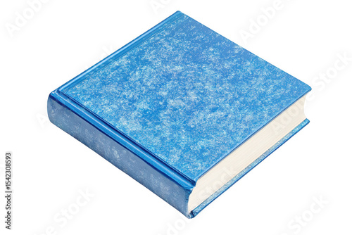 Blue hardcover book isolated on a transparent background