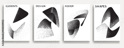 Modern posters . Vector design composition with grunge geometric shapes . Abstract contemporary art . Vector art ideal for media, ads, covers, brochures, banners
